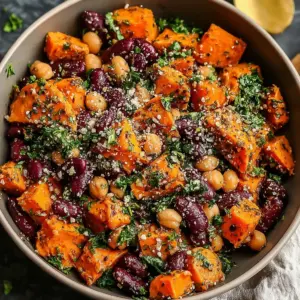 Köstlicher gerösteter Süßkartoffel-Bohnen-Salat: Das ultimative Rezept für gesunde Genussmomente!