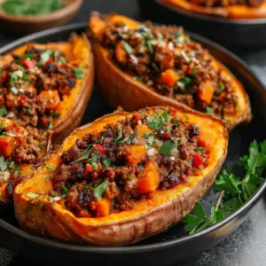 Scharfes Rezept für Honig-Hackfleisch mit Süßkartoffel-Booten: Ein Genuss, den du lieben wirst!