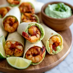 Erfrischende Avocado-Limetten Garnelen-Wraps mit Koriander-Dip: Das Rezept für deinen Sommergenuss!