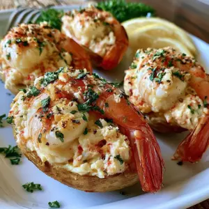 Köstliche gefüllte Garnelen mit Krabbensalat – einfaches Rezept für den perfekten Genuss!