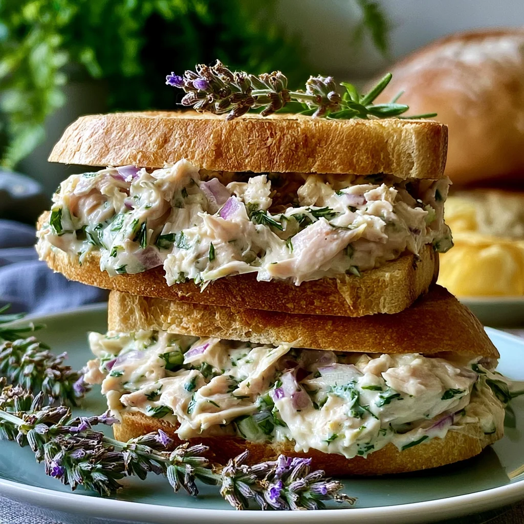 Lavendel-Hühnchen-Salat-Sandwich: Ein Rezept für frischen Genuss!