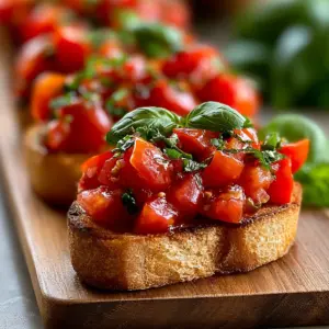 Sonnige Tomaten-Bruschetta mit Basilikumzauber: Das perfekte Rezept für den Sommer!