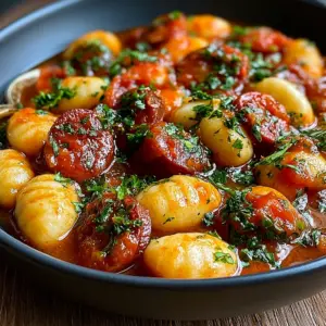 Gnocchi mit Chorizo und cremiger Harissa-Sauce: Ein Rezept für dein nächstes Geschmackserlebnis!