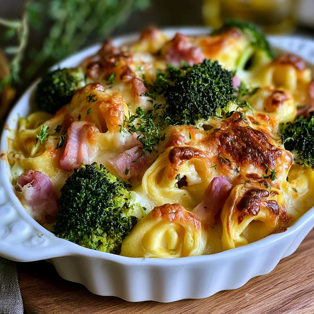 Köstlicher Tortellini Auflauf mit Schinken und Brokkoli – Einfaches Rezept für jeden Tag!