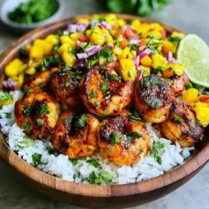 Pikante Garnelen und Mango Salsa Reisbowl: Schnelles Rezept für den perfekten Sommergenuss!