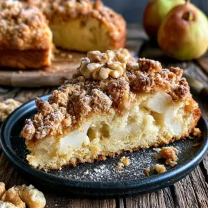 Saftiger Birnenkuchen mit Streusel – das unwiderstehliche Rezept für dein nächstes Dessert!