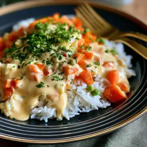 Schnelles Rezept für cremigen Reis mit Gemüse-Frischkäse-Sauce, das begeistert!
