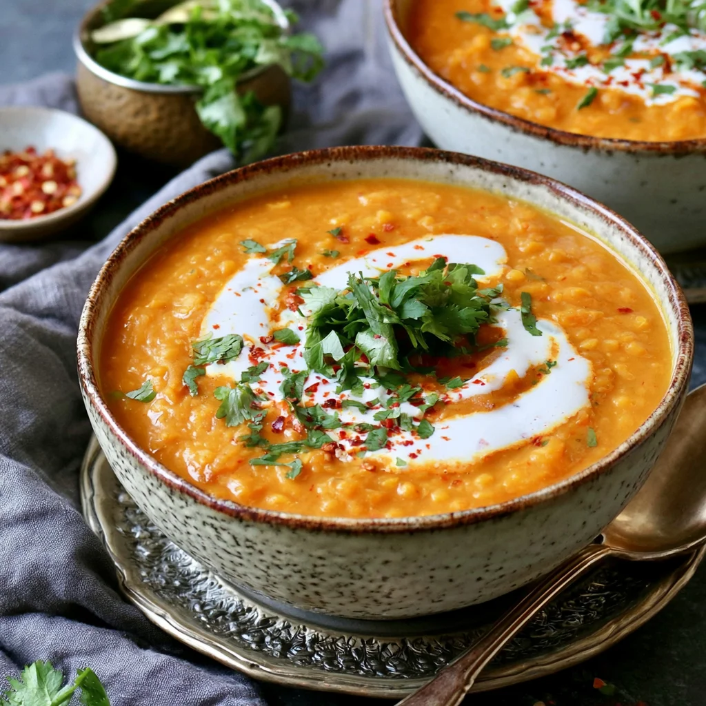 Wärmende Rote Linsensuppe mit Süßkartoffeln – einfaches Rezept für kalte Tage